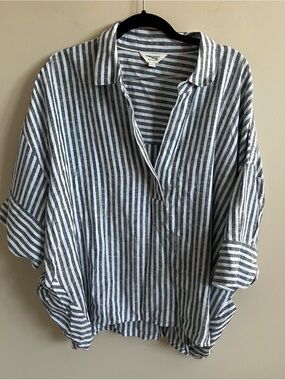 NWOT-Banana Republic Linen-Blend Top, Large